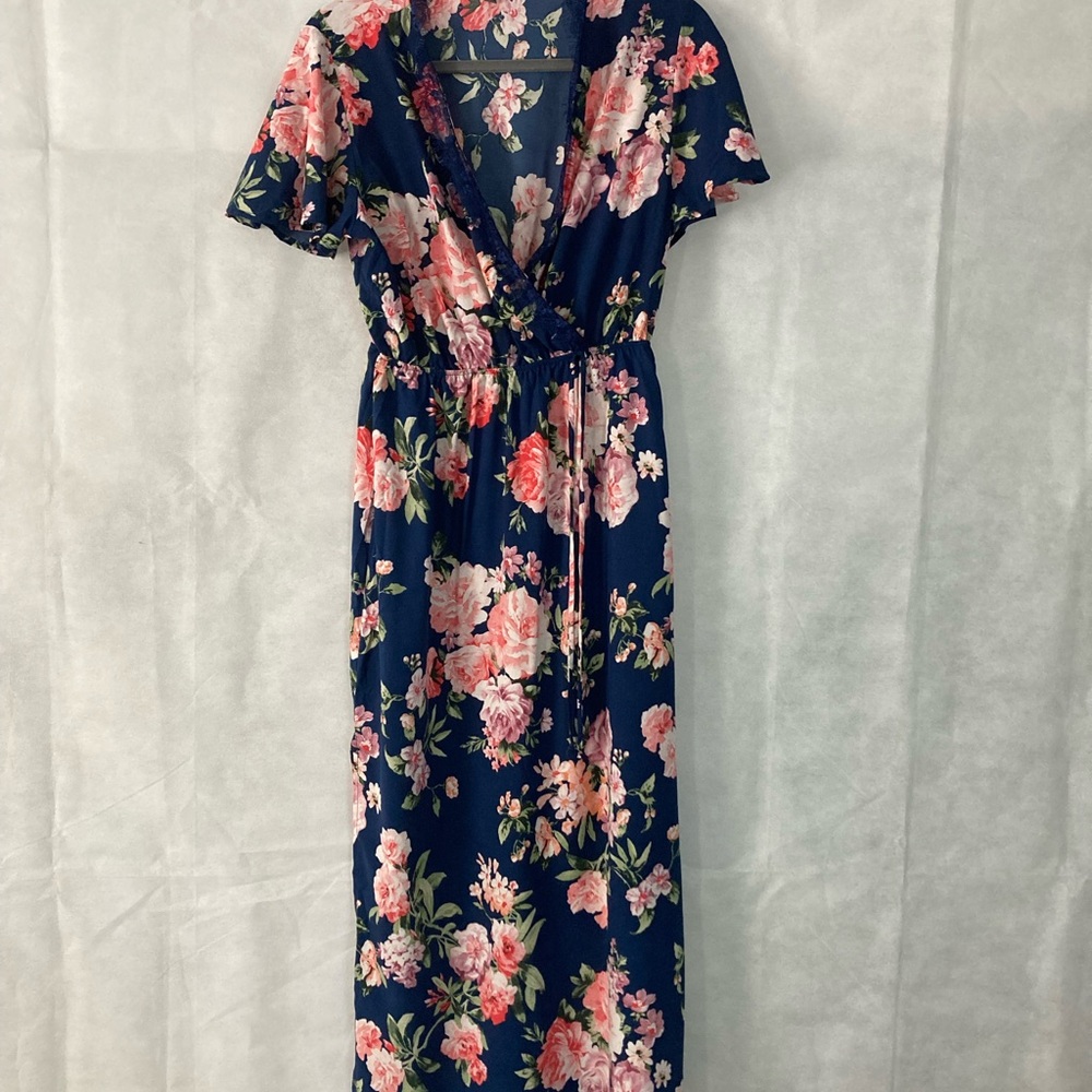 Floral Navy Maxi Dress